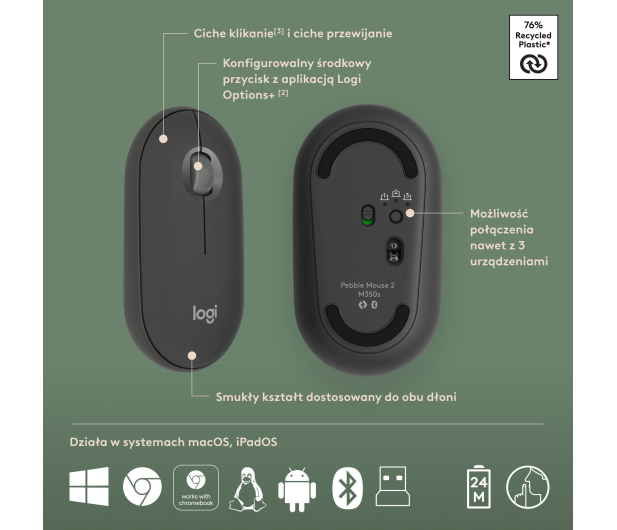Logitech Pebble 2 Combo grafit - 1172741 - zdjęcie 14